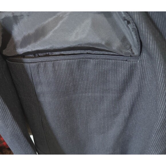 Public Notices Men’s Black Striped Blazer Jacket Size M | 3 Button Double Vent - Picture 4 of 8